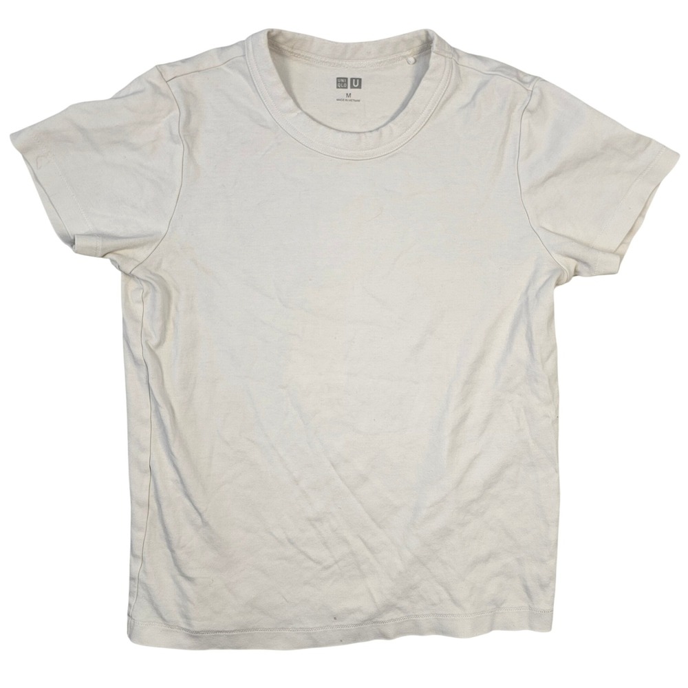 Uniqlo U Crew Neck Short Sleeve T-Shirt Off White Cream Medium Lemaire Tee